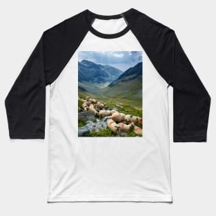 Sheep on the mountain Baseball T-Shirt